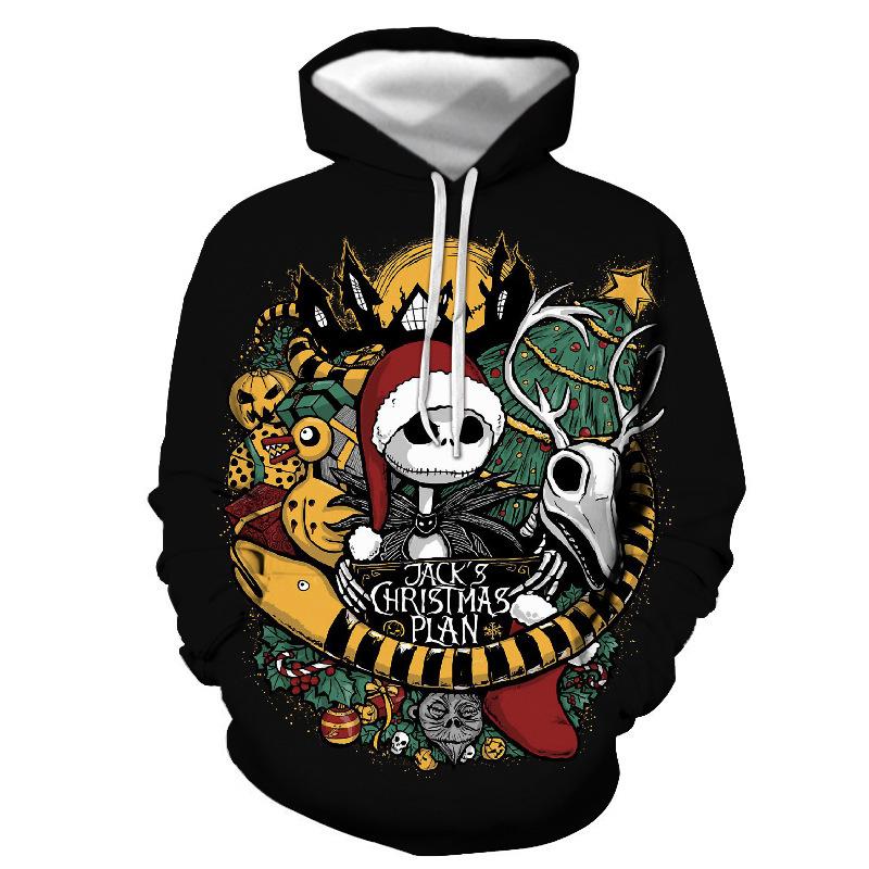 Plus Size Horrible Halloween 3D Print Hoodies-STYLEGOING