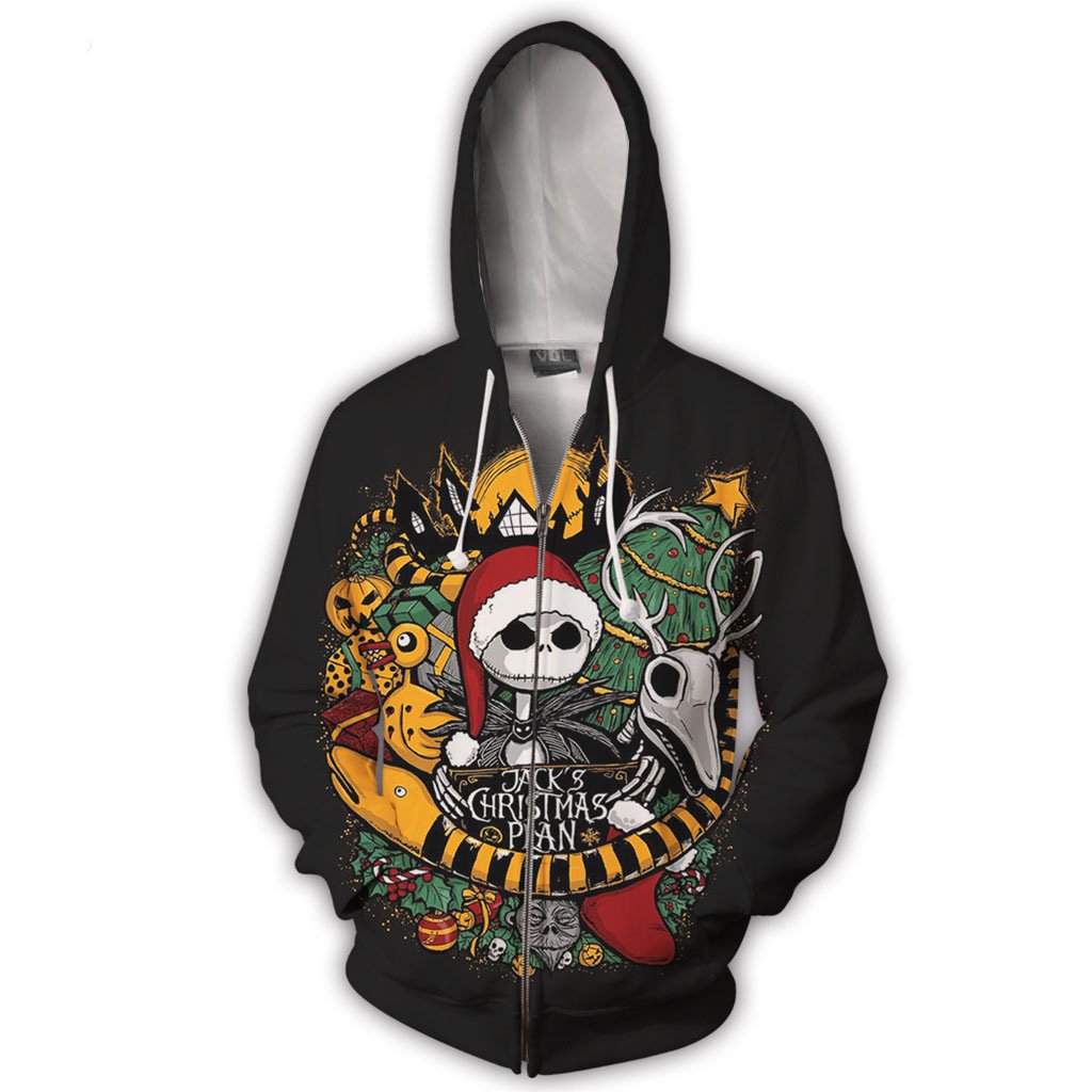 Plus Size Horrible Halloween 3D Print Hoodies-STYLEGOING