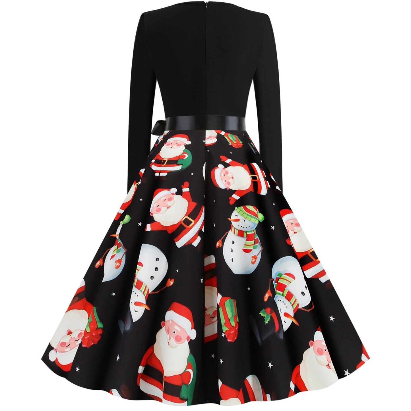 Vintage Long Sleeves V Neck Winter Dresses-STYLEGOING