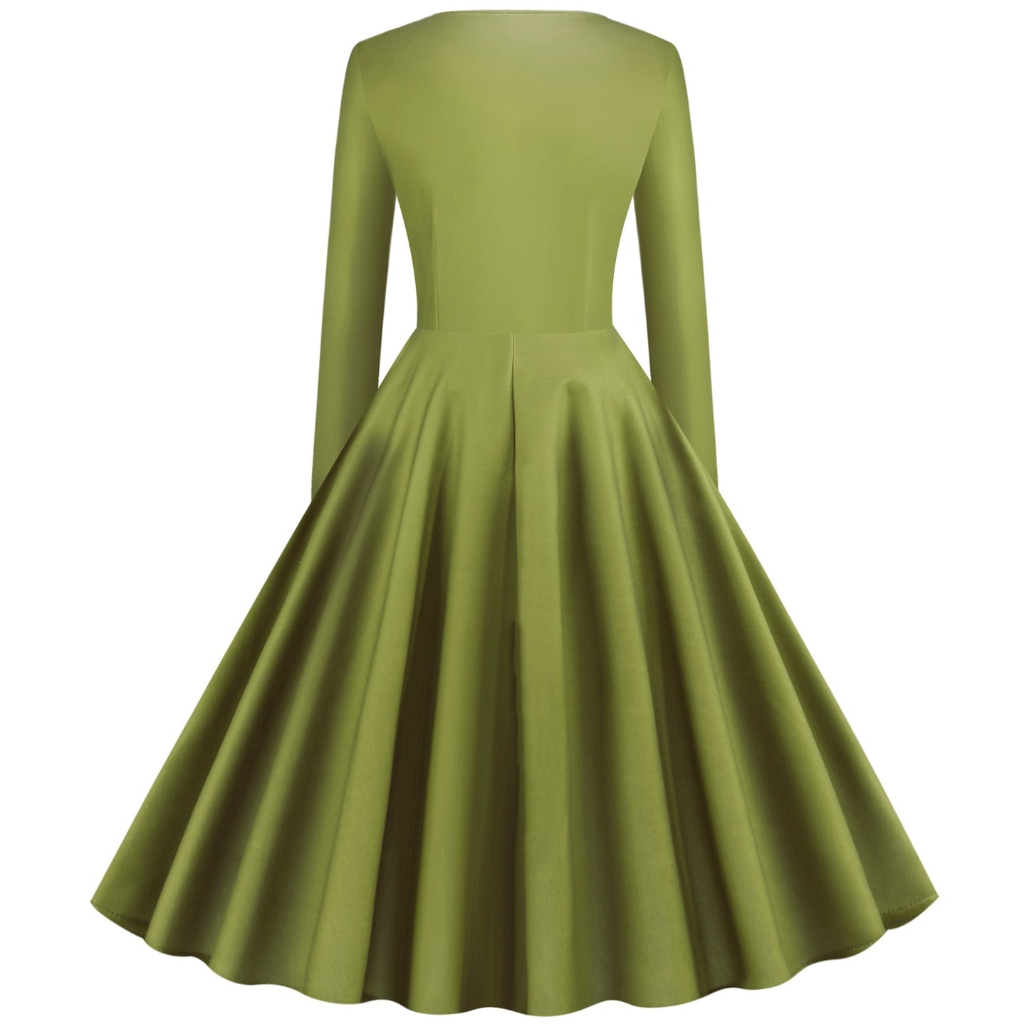 Vintage Square Neckline Long Sleeves Christmas Dresses