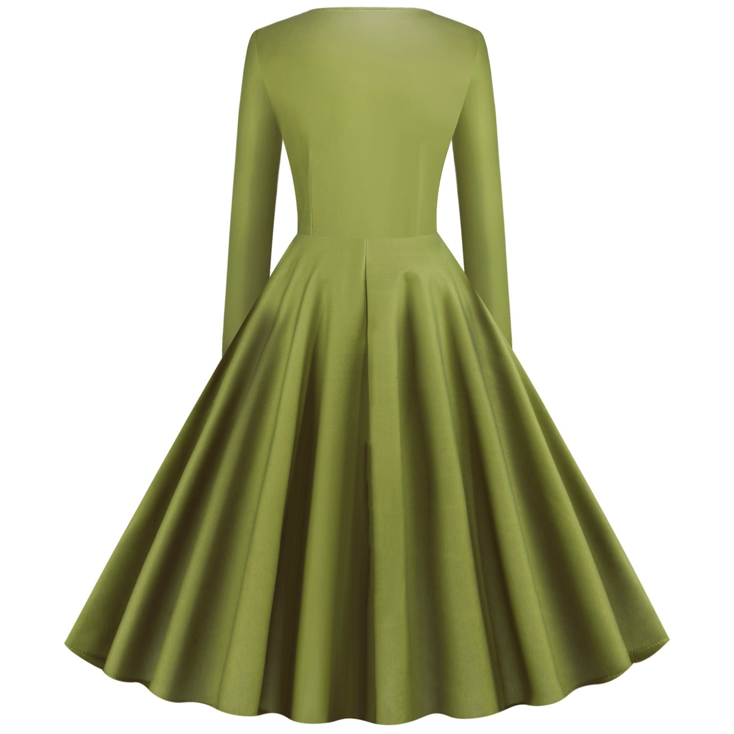 Vintage Square Neckline Long Sleeves Christmas Dresses
