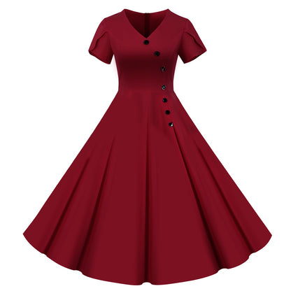 Vintage Short Sleeves Women Dresses