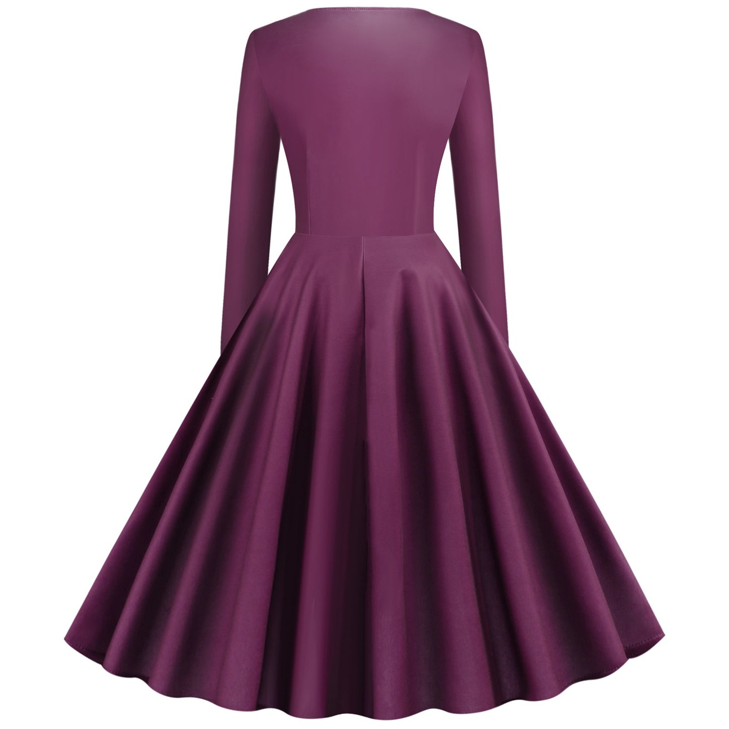 Vintage Square Neckline Long Sleeves Christmas Dresses