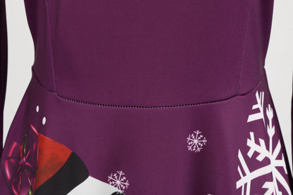 Vintage Square Neckline Long Sleeves Christmas Dresses