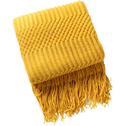 Soft Sofa Blanket with Tassels--Free Shipping at meselling99