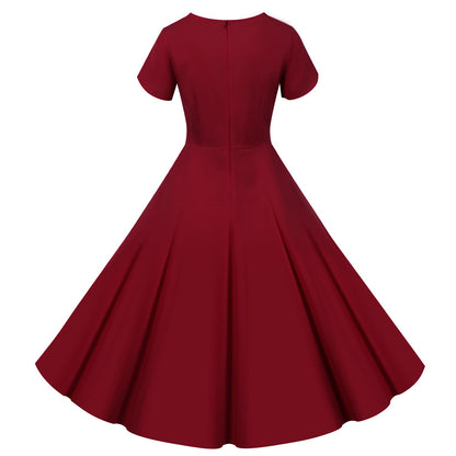 Vintage Short Sleeves Women Dresses