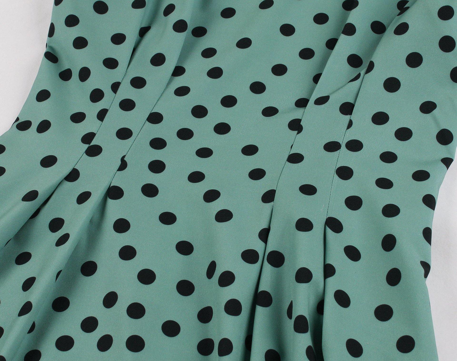 Women Summer Dot Print Retro Dresses-STYLEGOING