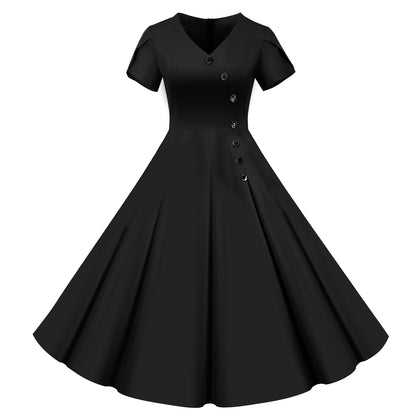 Vintage Short Sleeves Women Dresses