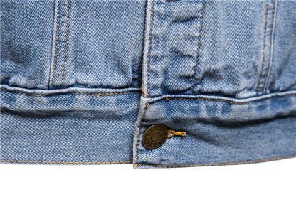 Casual Cotton Denim Cowboy Long Sleeves Denim Jackets