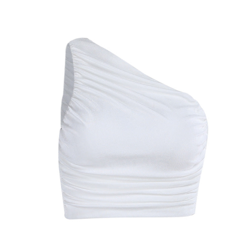 Sexy Fashion One Shoulder Women Crop Tops