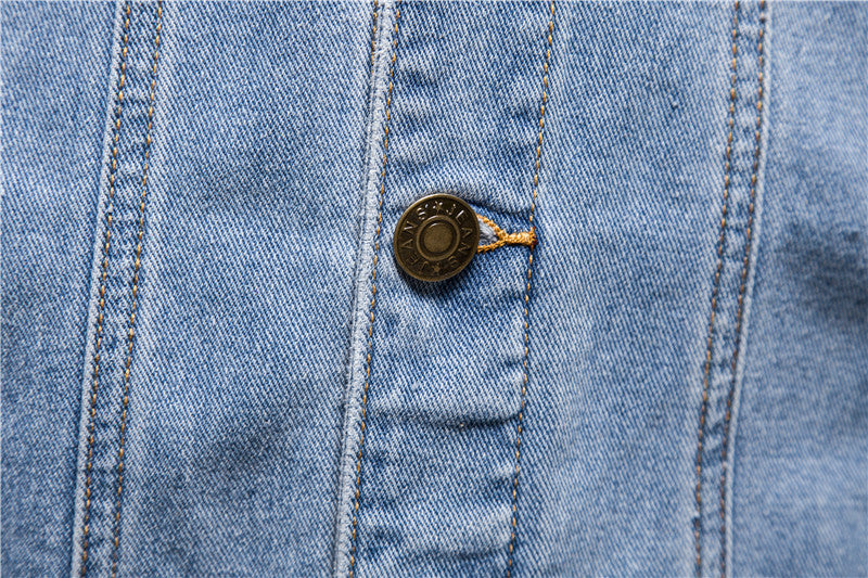 Casual Cotton Denim Cowboy Long Sleeves Denim Jackets