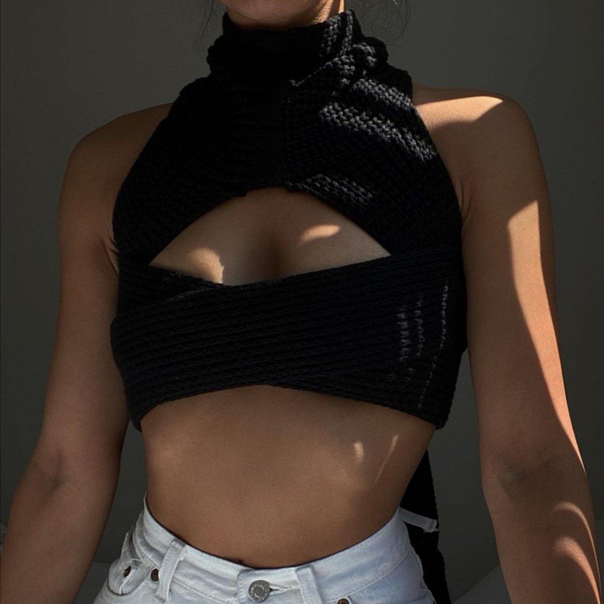 DIY Knitting Bangdage Tops-STYLEGOING