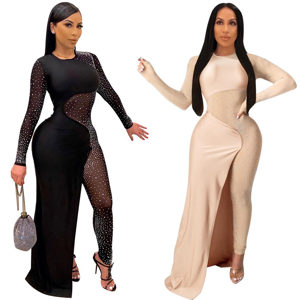 Sexy See Through Rhinestone Night Club Suits-STYLEGOING