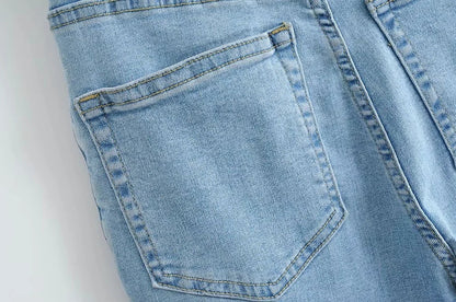 Casual High Waist Trumpet Women Long Jeans