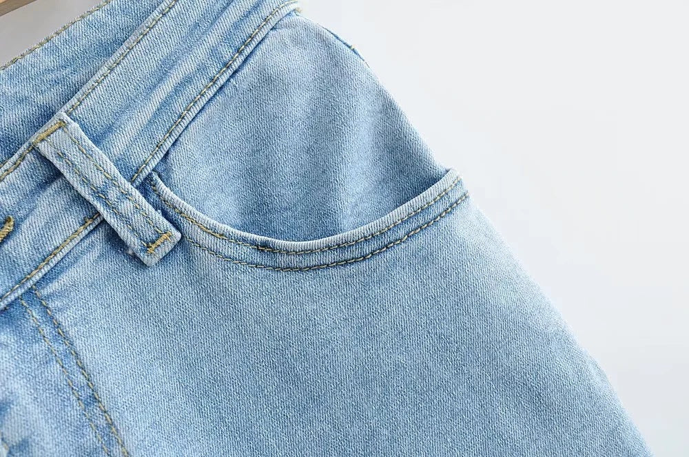 Casual High Waist Trumpet Women Long Jeans