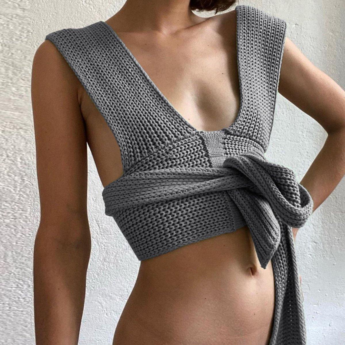 DIY Knitting Bangdage Tops-STYLEGOING