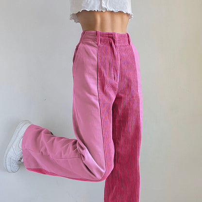 Casual Women's Corduroy Straight Pants