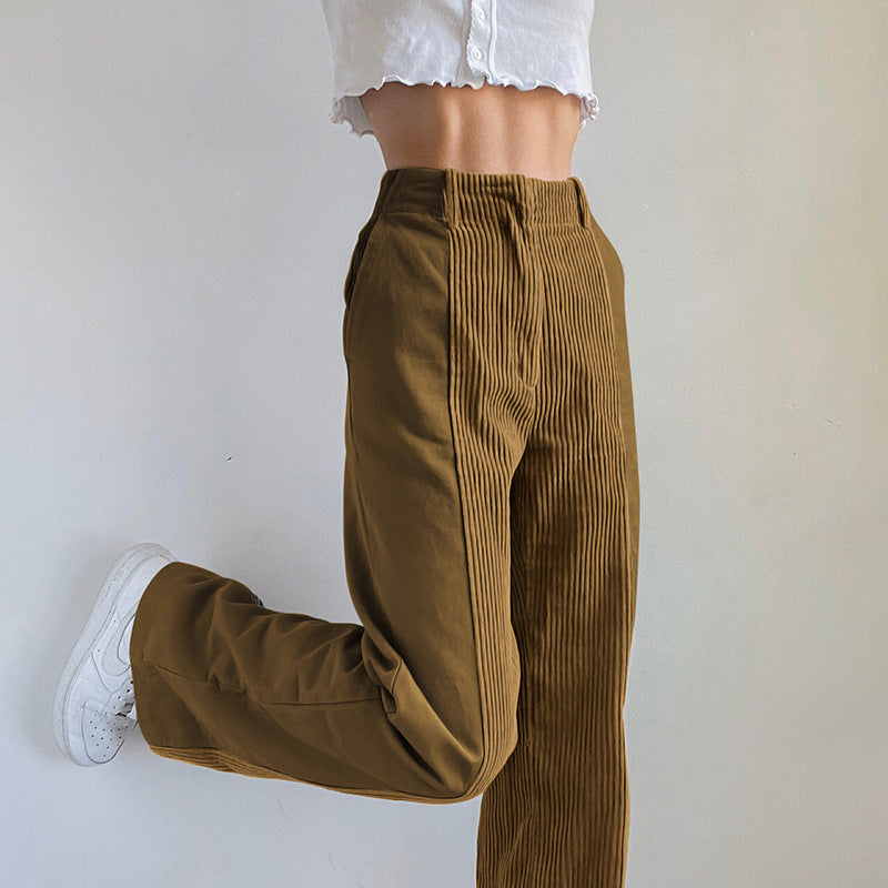 Casual Women's Corduroy Straight Pants