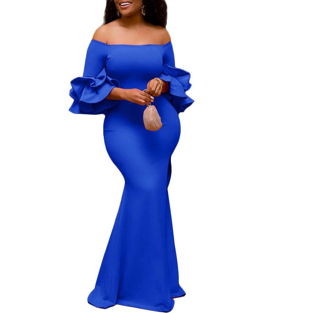 Off The Shoulder Long Evening Party Dresses-STYLEGOING