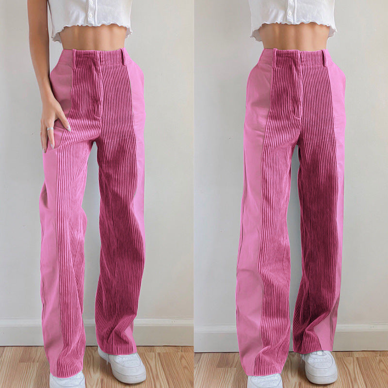 Casual Women's Corduroy Straight Pants