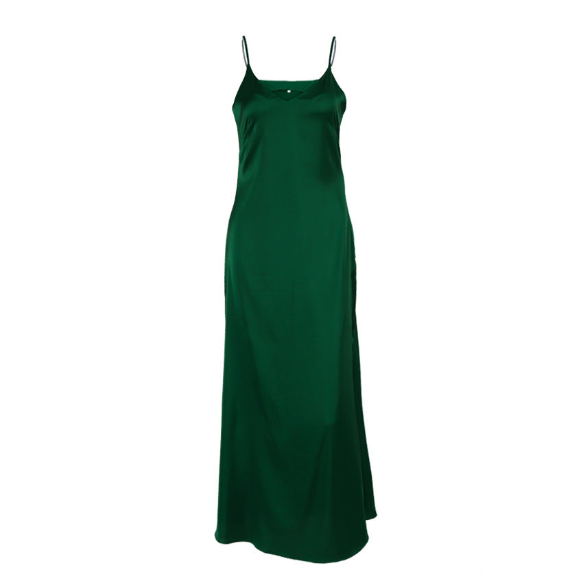 Sexy Satin Spahgetti Straps Women Dresses