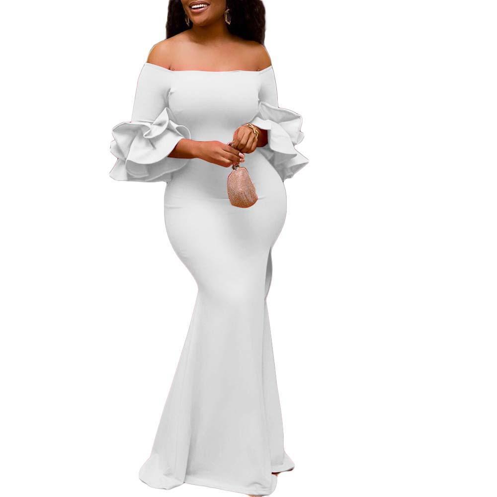 Off The Shoulder Long Evening Party Dresses-STYLEGOING