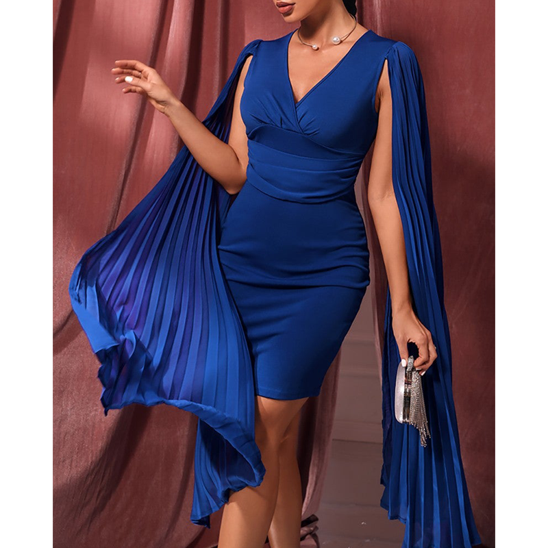 Blue High Waist Short Party Dresses for Women