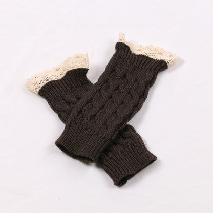 2 Pairs/Set Lovely Finger Less Knitted Gloves for Girl