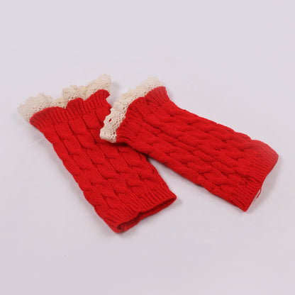 2 Pairs/Set Lovely Finger Less Knitted Gloves for Girl
