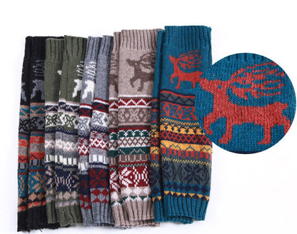 2 Pairs/Set Deer Designs Knitted Socks for Women