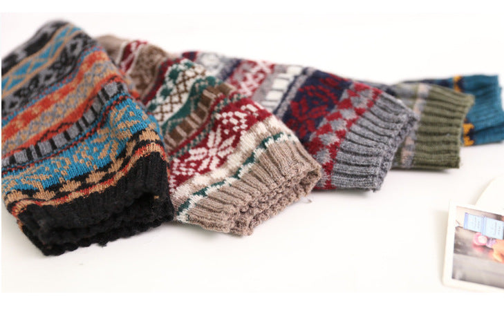 2 Pairs/Set Deer Designs Knitted Socks for Women