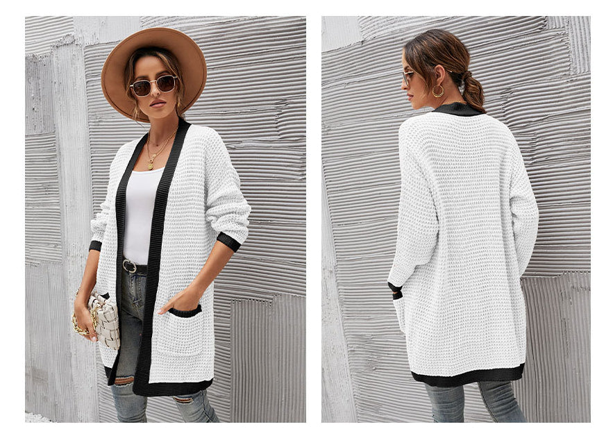 Casual Knitting Long Sleeves Women Overcoat