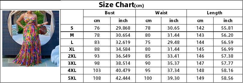 Sexy Floral Print Summer Long Holiday Dresses