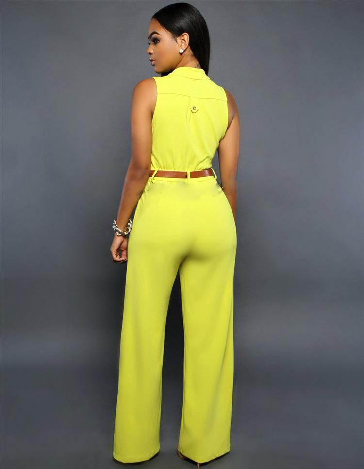Sexy Pocket Jumsuits with Belt-STYLEGOING
