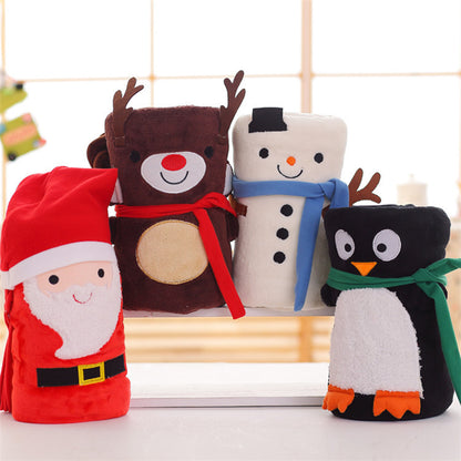 Cute Merry Christmas Double Fleece Blankets
