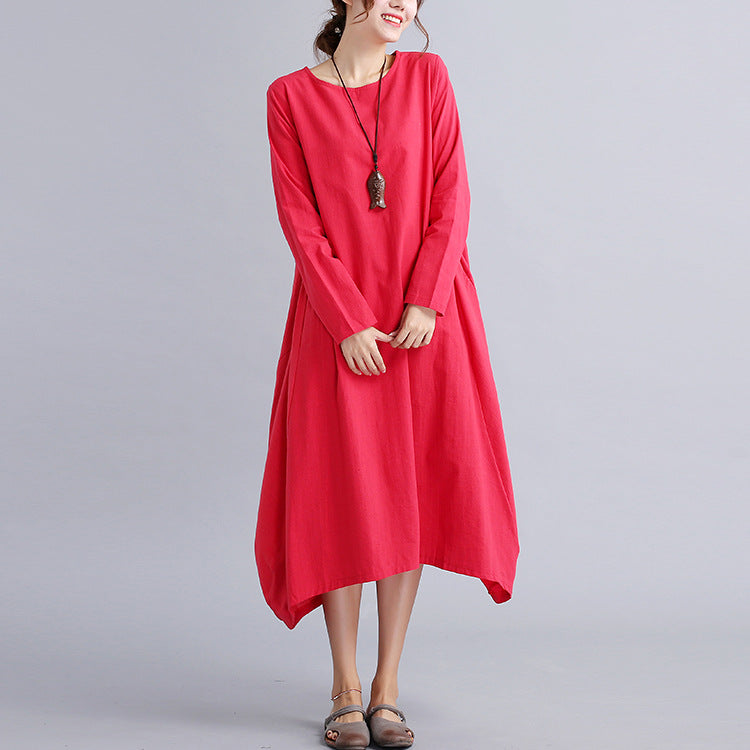 Casual Plus Sizes Long Cozy Women Dresses-STYLEGOING