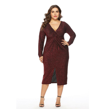 Plus Size Women Casual Maxi Dress-STYLEGOING