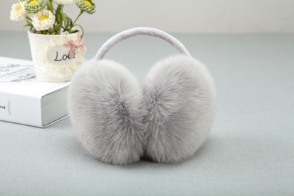 Warm Artifical Fox Fur Ear Gloves Earmuffs