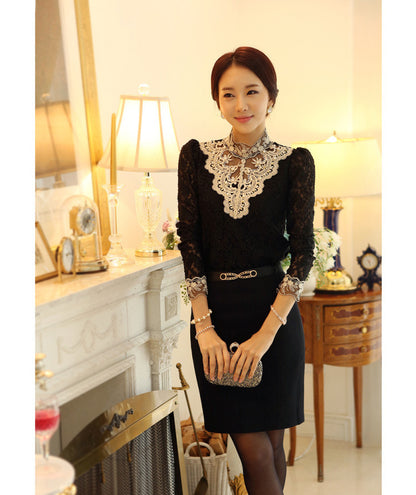 Sexy Women Long Sleeves Lace T Shirts