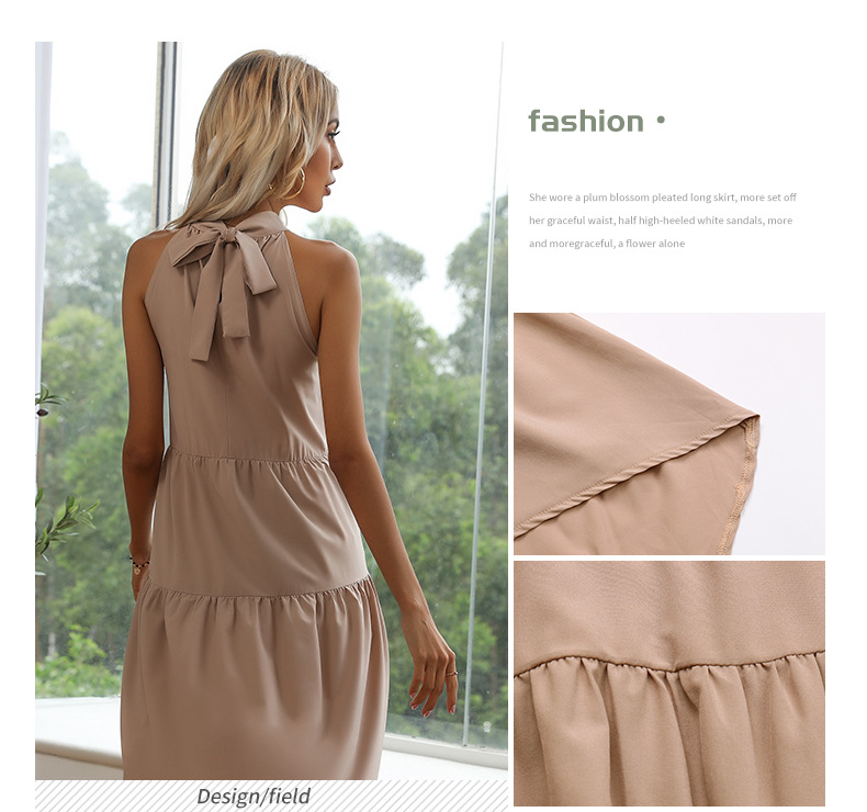 Elegant Halter Asymmetry Women Dresses