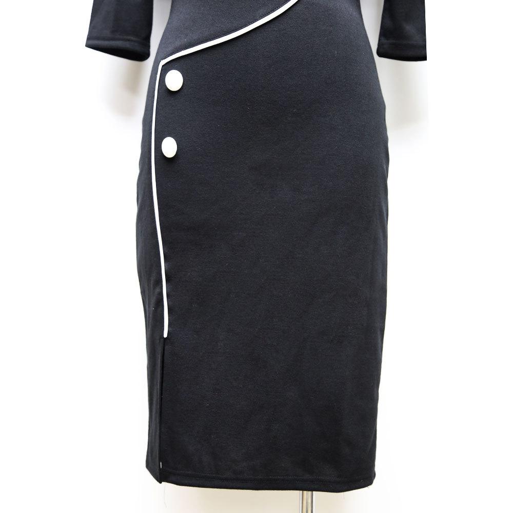 Sexy Women Deep V Neck Split Pencil Dresses-STYLEGOING