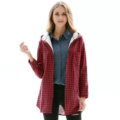 Red Winter Warm Long Sleeves Women Overcoats