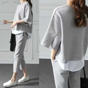 Casual Women Tops & Pants 2pcs Spring Outfits