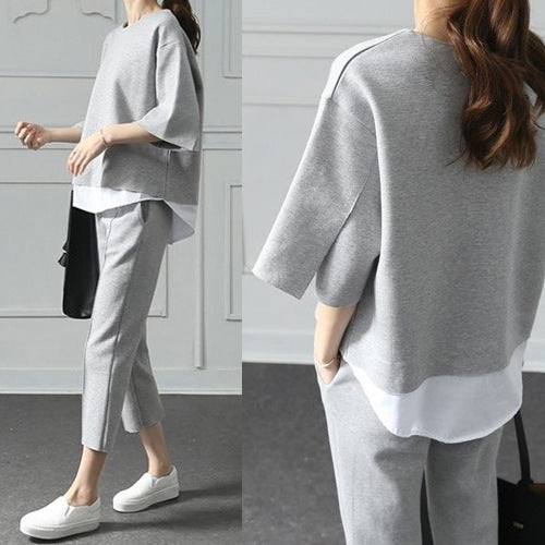 Casual Women Tops & Pants 2pcs Spring Outfits