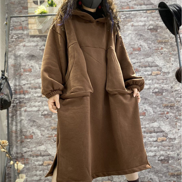 Winter Velvet Plus Sizes Women Cozy Long Dresses