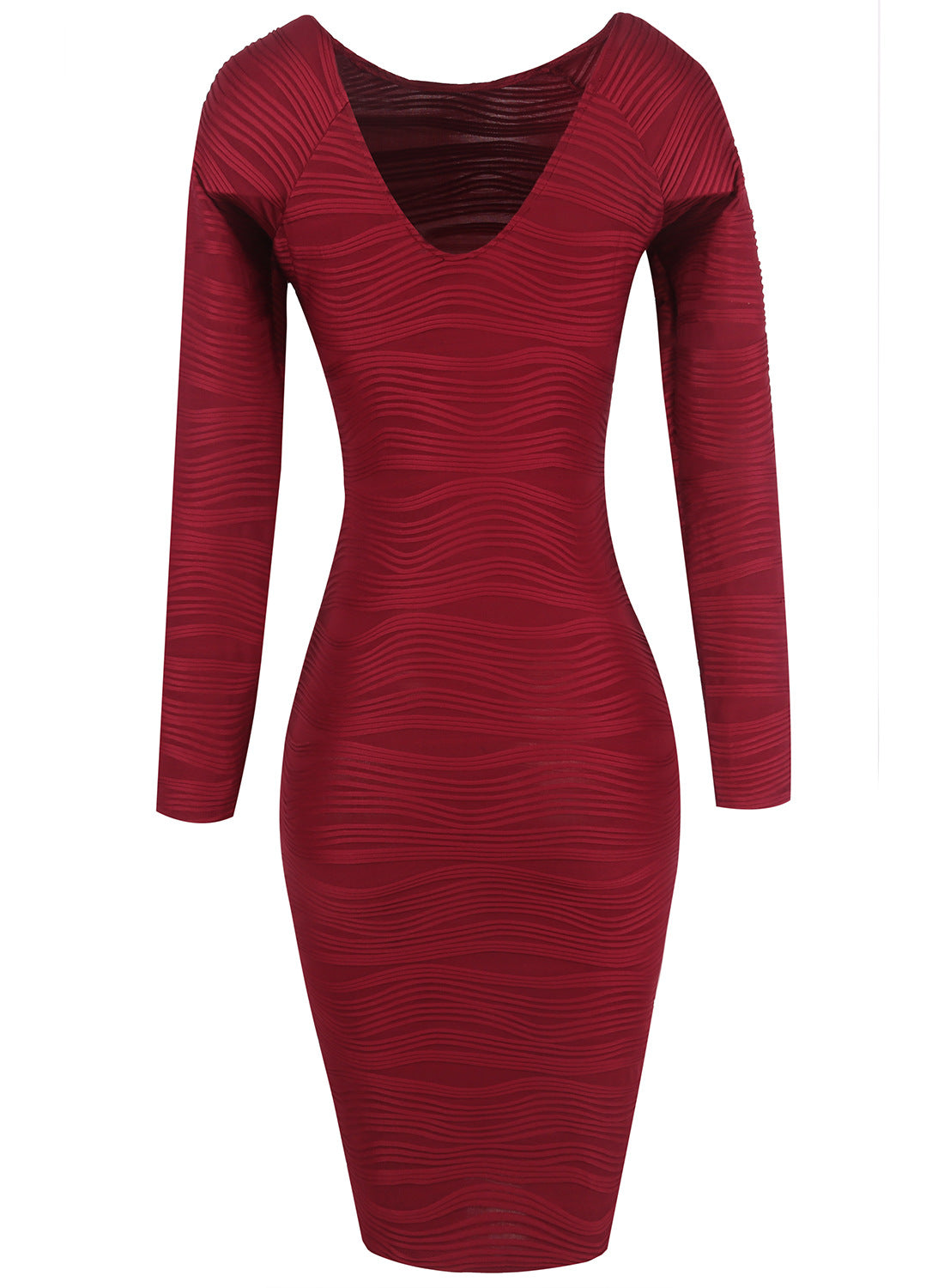 Women Long Sleeves Elastic Sexy Bodycon Dresses
