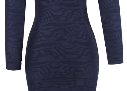 Women Long Sleeves Elastic Sexy Bodycon Dresses