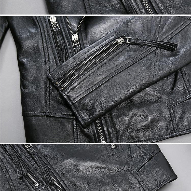 Cool Sheep Skin Motorcycle Short Jackets for Women