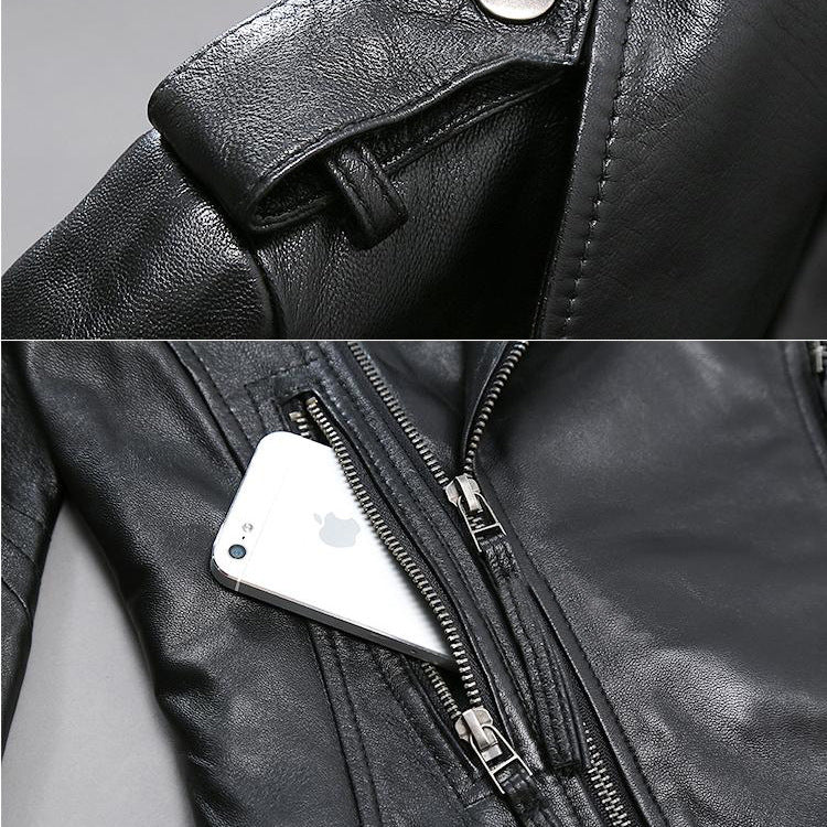 Cool Sheep Skin Motorcycle Short Jackets for Women