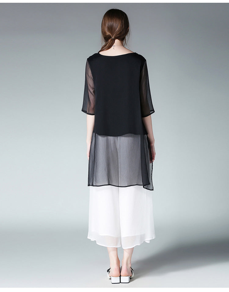 Fairy Summer Chiffon Plus Sizes Women Shirts